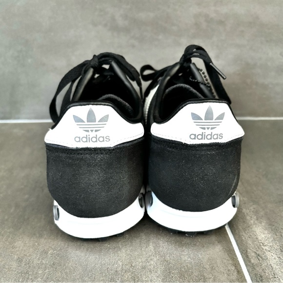 Adidas L.A. Trainer Black Suede Fabric Sneakers Athletic Shoes - Picture 4 of 7